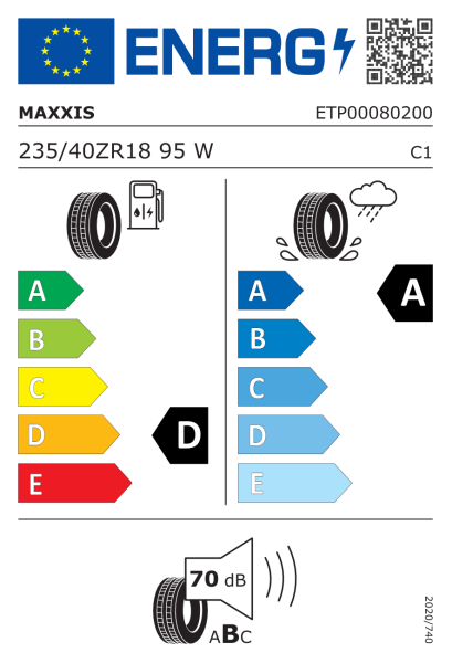 235/40 R 18 tl.  95 W Maxxis  Premitra 5 HP5, XL